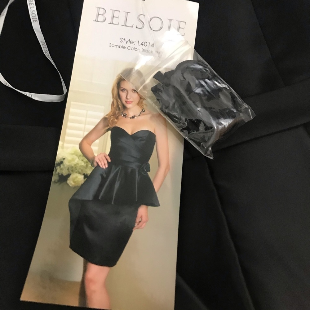 Belsoie Strapless Ruffle Formal Dress - Size 12 - Picture 9 of 10
